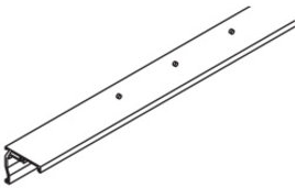Hawa Porta 100 GW Wall Mounting Angle Profile - Aluminum Anodized - 2500mm