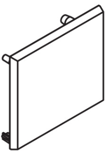 Hawa Porta 100 GW End Caps for Angle Profile & Running Track - Plastic Anthracite