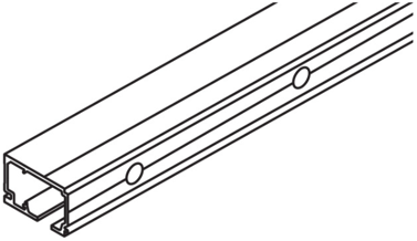 Hawa Porta 60/100 HC/HMD Running Track - Aluminimum Anodized - Predrilled