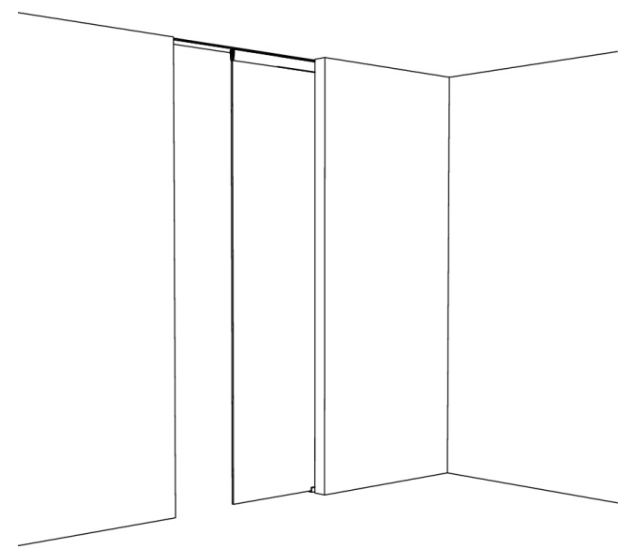 Hawa Porta 100 GMT - Push-to-open - Aluminium Anodized - Set for 1 Door - With 2000mm Running Track