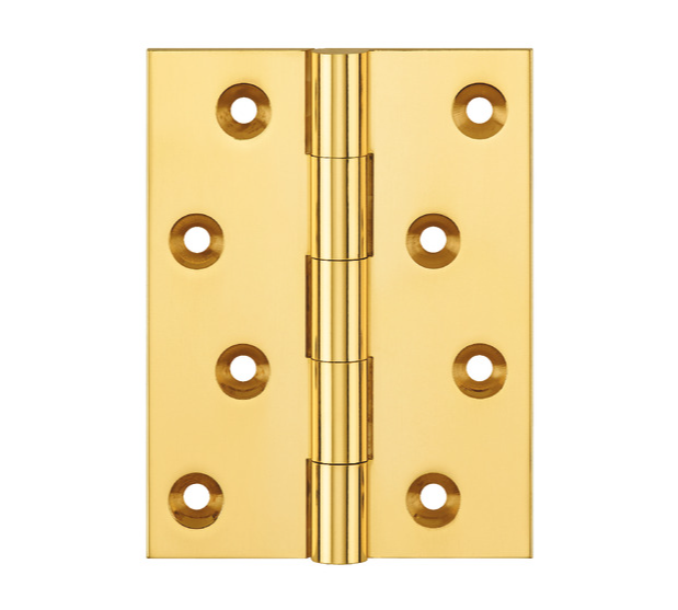 P-Unwashered Brass Butt Hinge - 100mm x 75mm, 20kg - Polished Chrome
