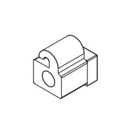 P-HAWA-Media 70 -Track end stop - Aluminium Plain Anodized