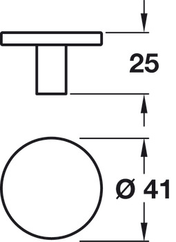 Como Zinc Alloy Knob - Ø 41 mm - Matt black