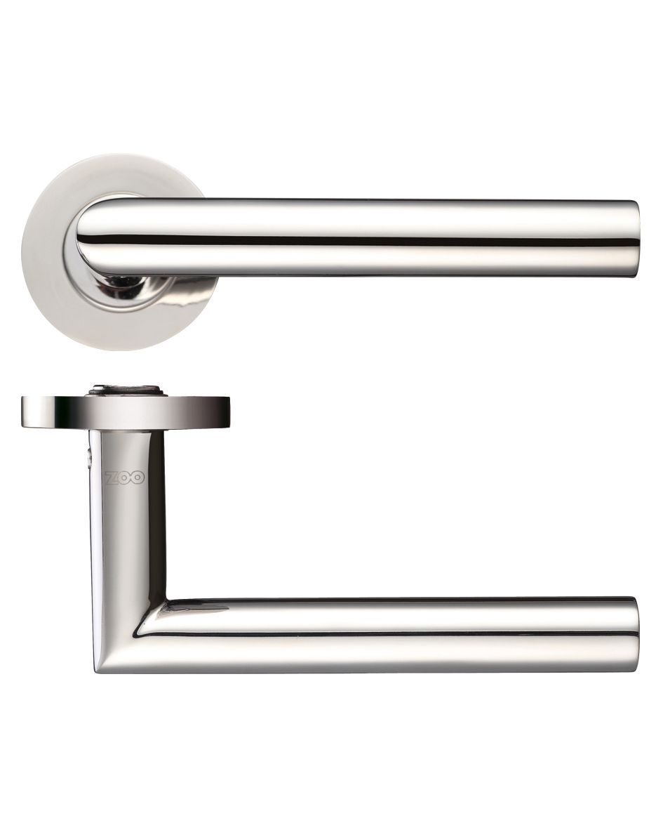 Mitred Lever Handles on 52mm Spurng Rose