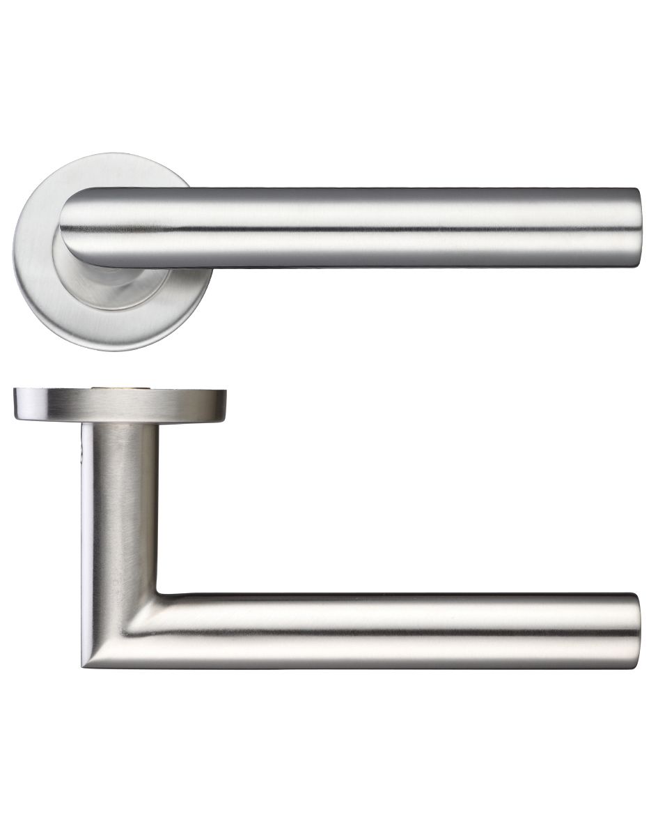 Mitred Lever Handles on 52mm Sprung Rose - ZCS 201 Grade material
