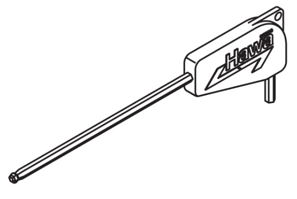 P- Hawa Concepta - Hex Key, 3mm (1/8''), With Handle