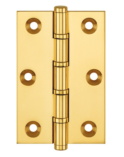 Brass Ball Race Butt Hinge 76.2mm x 50mm - Antique Brass