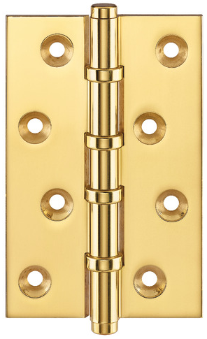 High Performance Ball Race Butt Hinge inc Screws -100 x 65mm - Aged Brass 