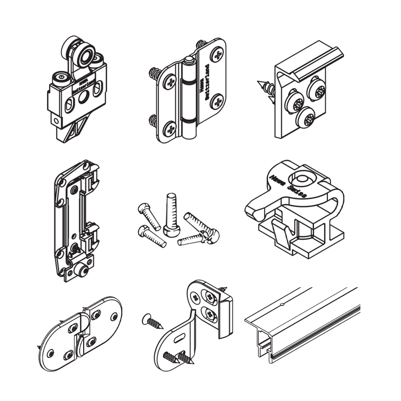 Hawa Multifold 30 W set for 2 Panels inc Top Track - 1100mm