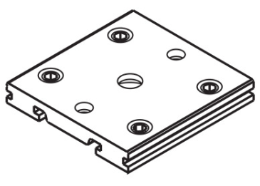 Hawa Aperto 69 H Top fixing Plate - 2 x Single running Track set of 6