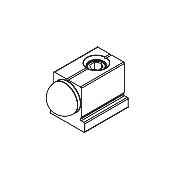 End Stopper For Alu Bottom Guide Channel - 16x16 mm
