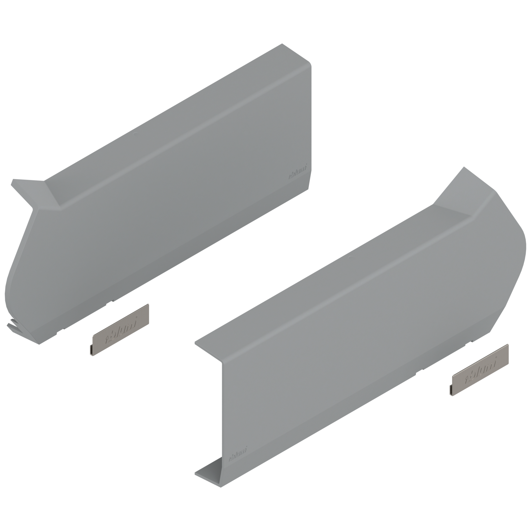 Blum Aventos HF Bi-Fold Lift System Cover Cap Set - Light Grey