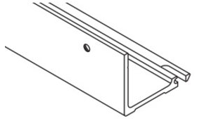 P-Hawa Concepta II - Exterior Connector -  Bottom Left / Top Right - 645mm (2'1 13/32''), Aluminum, Anodized