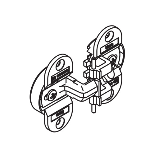 P-Hawa Concepta II - Folding - Concealed Centre Hinge, Steel, Dull Nickel Finish, 3 Pieces