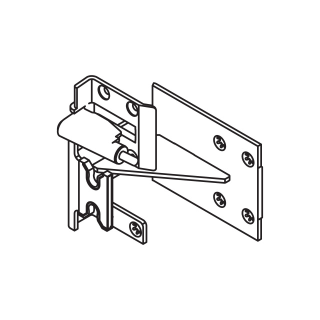 HAWA Concepta 50 - Rear Scissor Bearing - Left - Galvanized Steel