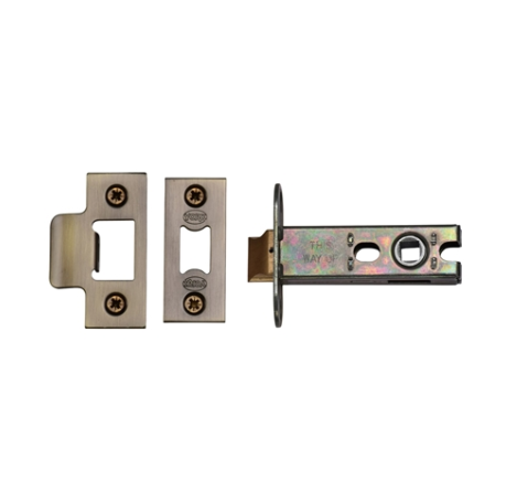 P-Heavy Duty Tubular Latch 76mm (3") 8mm Follower - Antique Brass