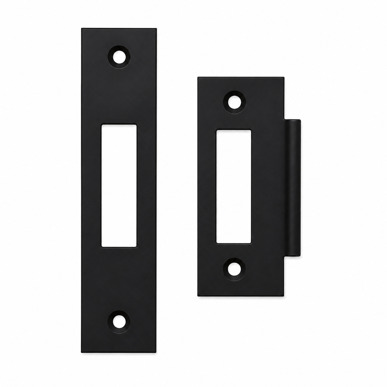 Forend & Strike Plate Pack to Suit Square Case Mortice Latch - Black
