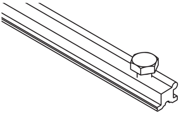 P-Hawa Concepta II - Connector Connecting Profile - Bottom Left / Top Right - 500mm (1' 7 11/16''), Aluminium, Anodized