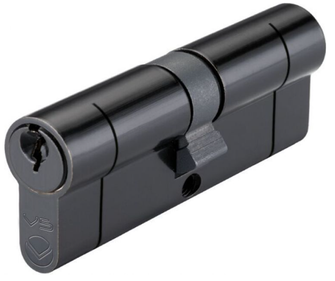 Euro Profile Cylinder 35mm (Key) / 35mm (Key) - Open - To Differ - Black