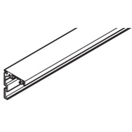 Hawa Junior 80 Glass - Side-fixing Angled Profile Cut to Size, Alu Plain Anodized, Pre-drilled