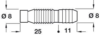 Dowel, Permanent Assembly, for Ø 8/8 mm Holes