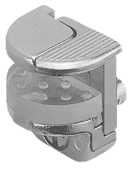 Shelf Support, Plug in, for Glass Shelves, for 6, 8 and 10 mm Thickness, Clamping