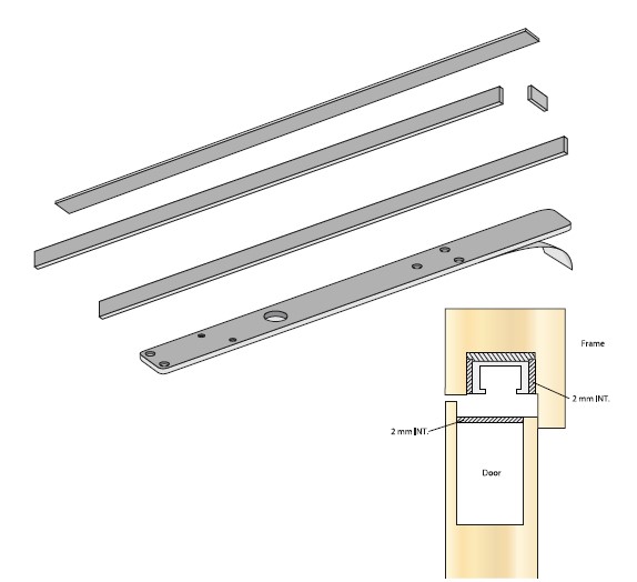 Intumescent Pack to Suit Concealed Overhead Door Closer/2840