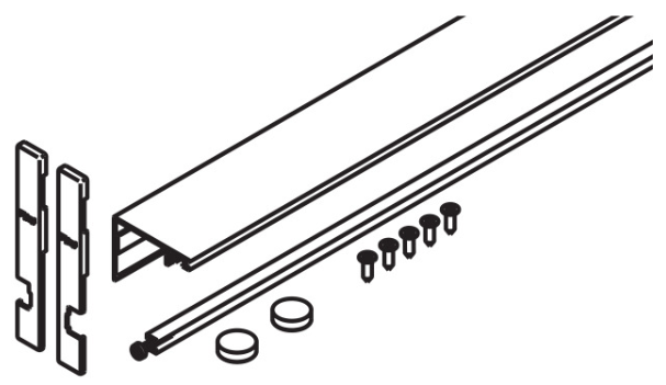 Hawa Sliding Door Hardware - Concepta III - Connector to Cabinet - Top Only 