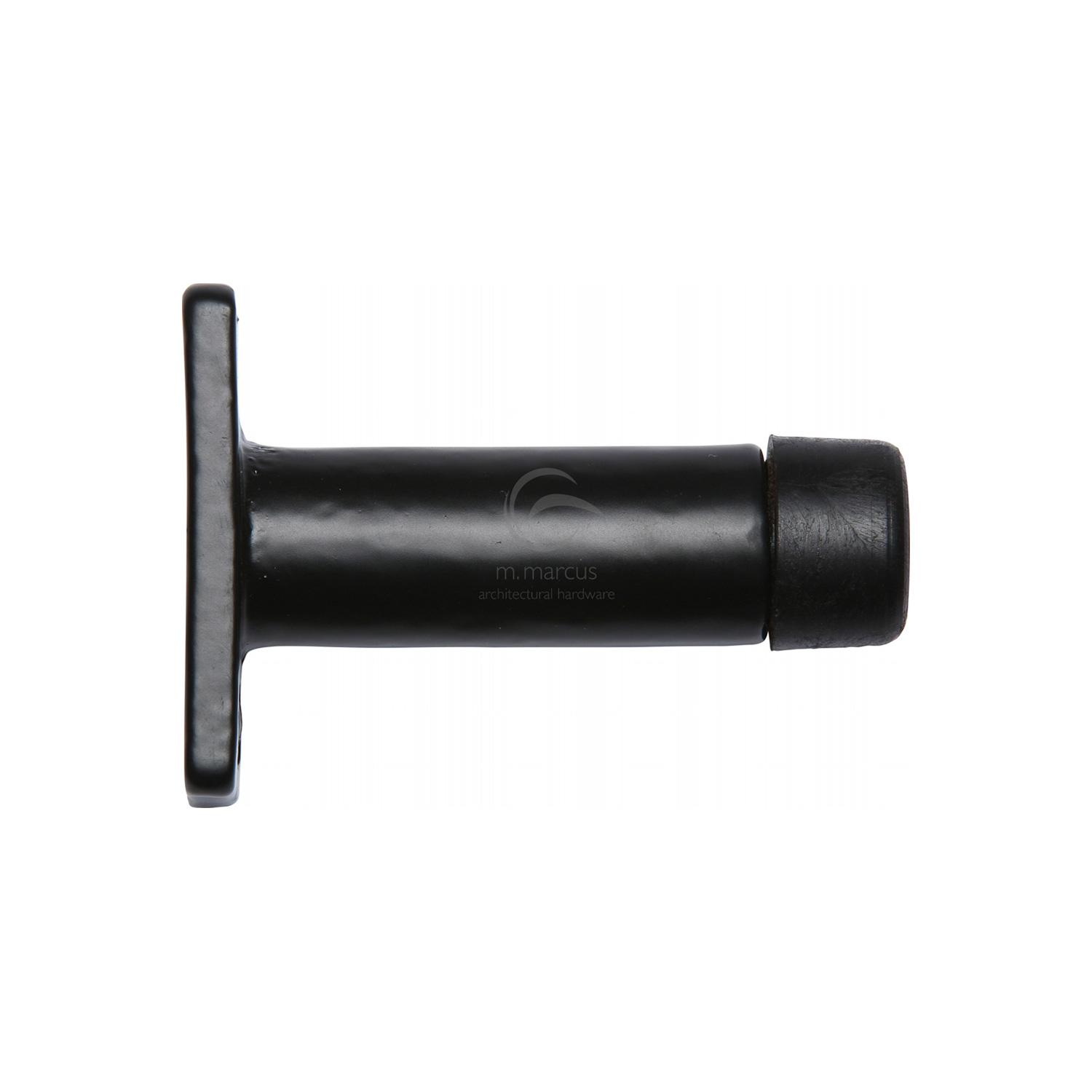 Black Iron Rustic Projection Door Stop 3"