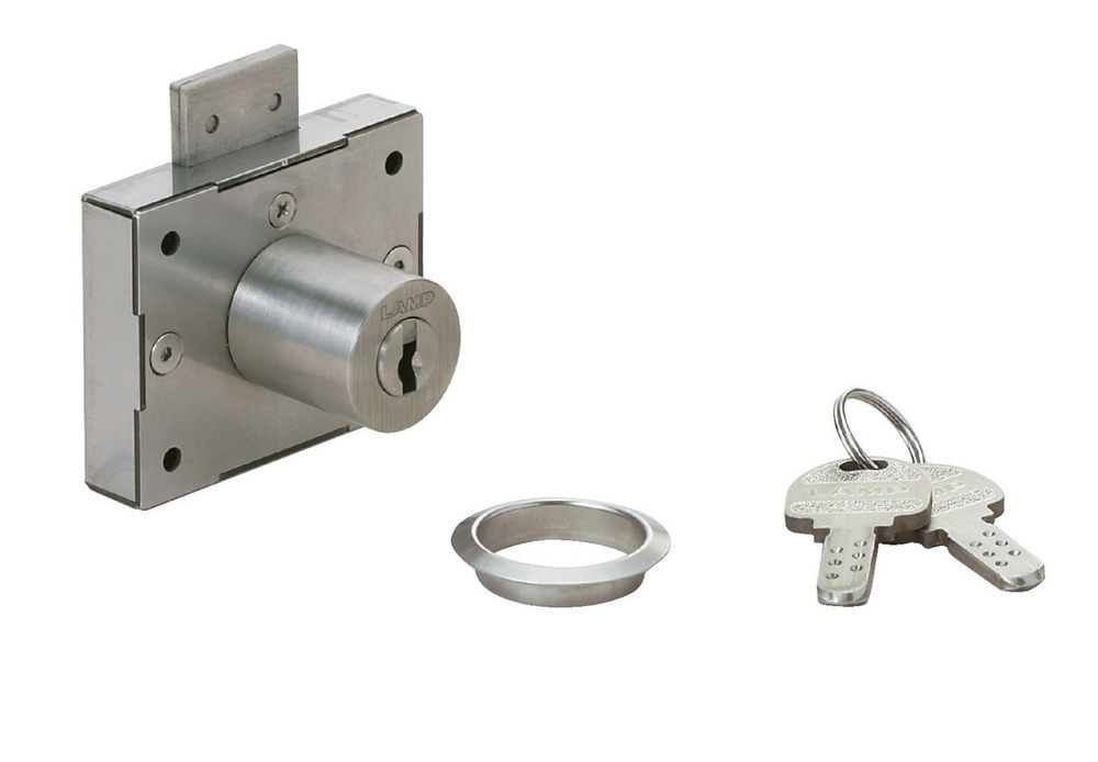 304 Grade Stainless Steel Cam Cylinder Lock with Surface - for 30mm Thick Doors  - Keyed Alike