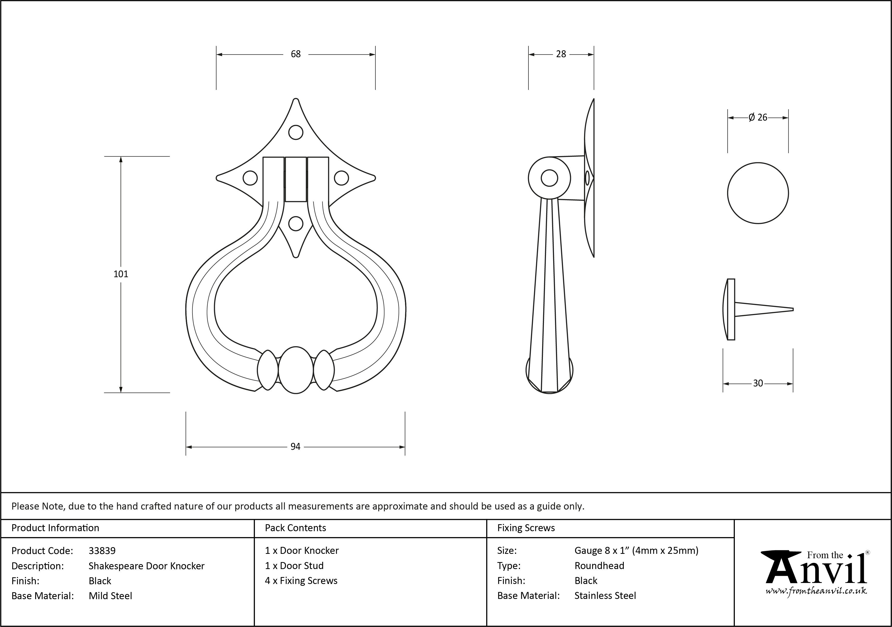 Shakespeare Door Knocker