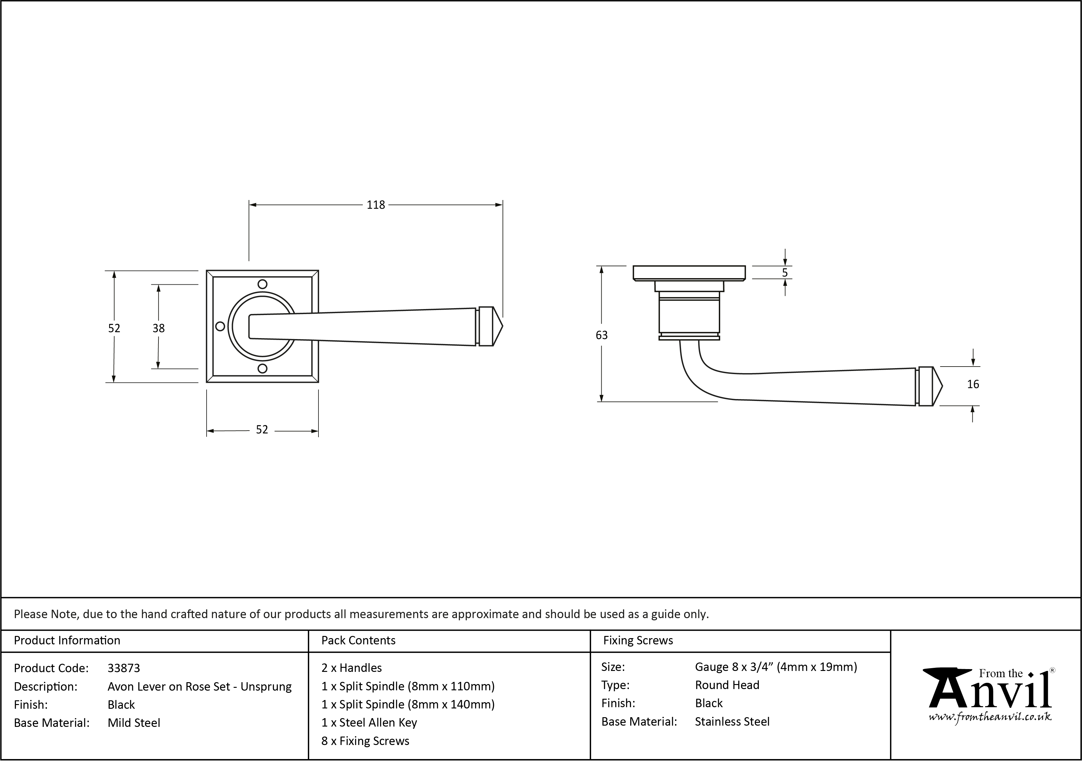 Avon Lever on Rose Set Unsprung