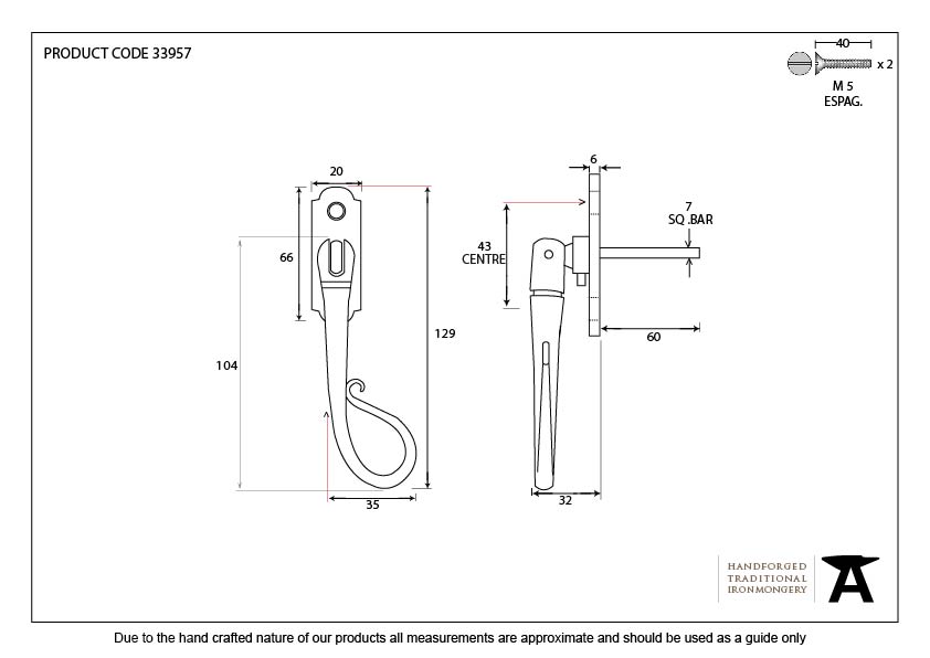 Shepherd's Crook Espag - Right Hand