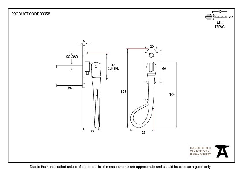 Shepherd's Crook Espag - Left Hand