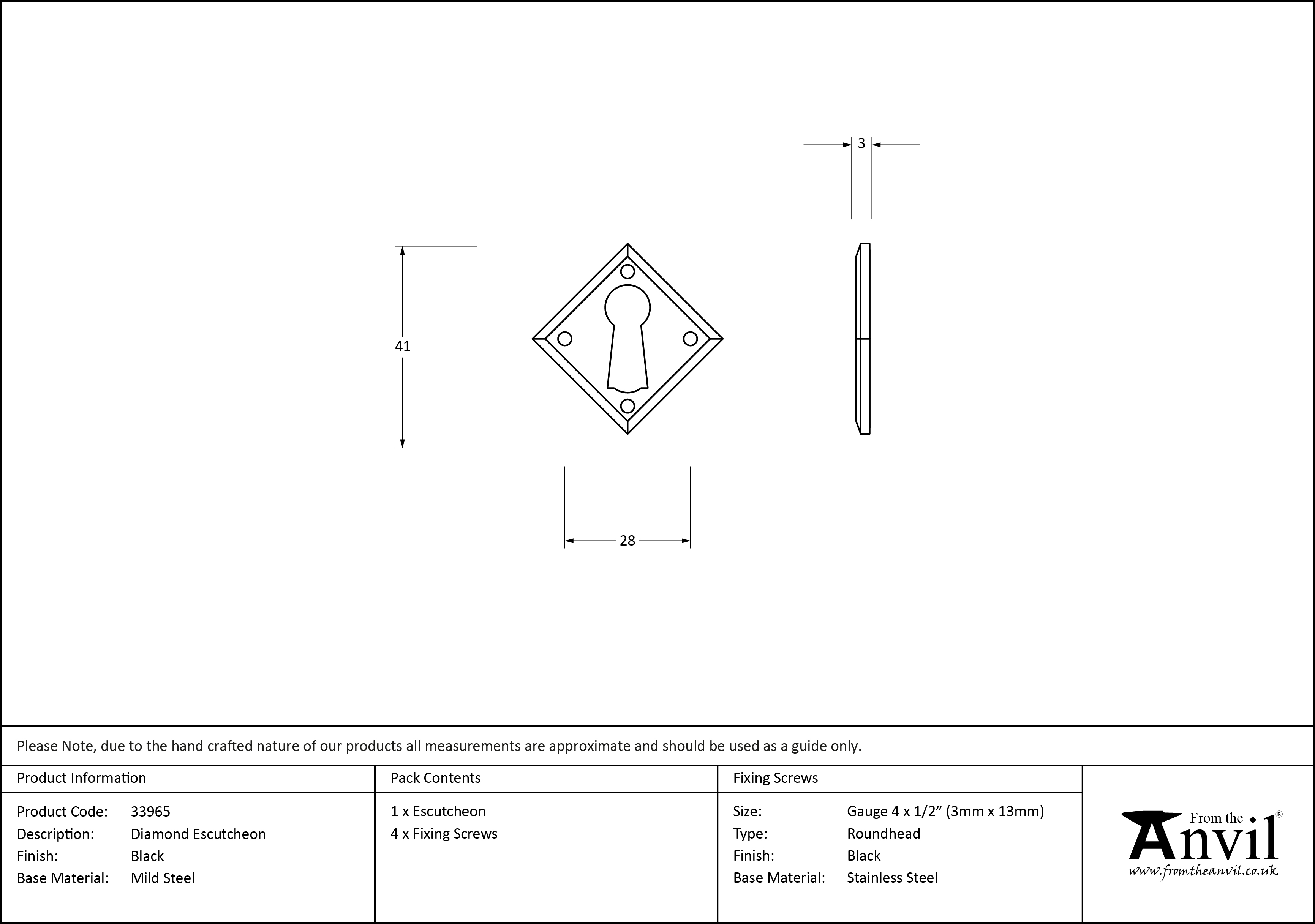 Diamond Escutcheon