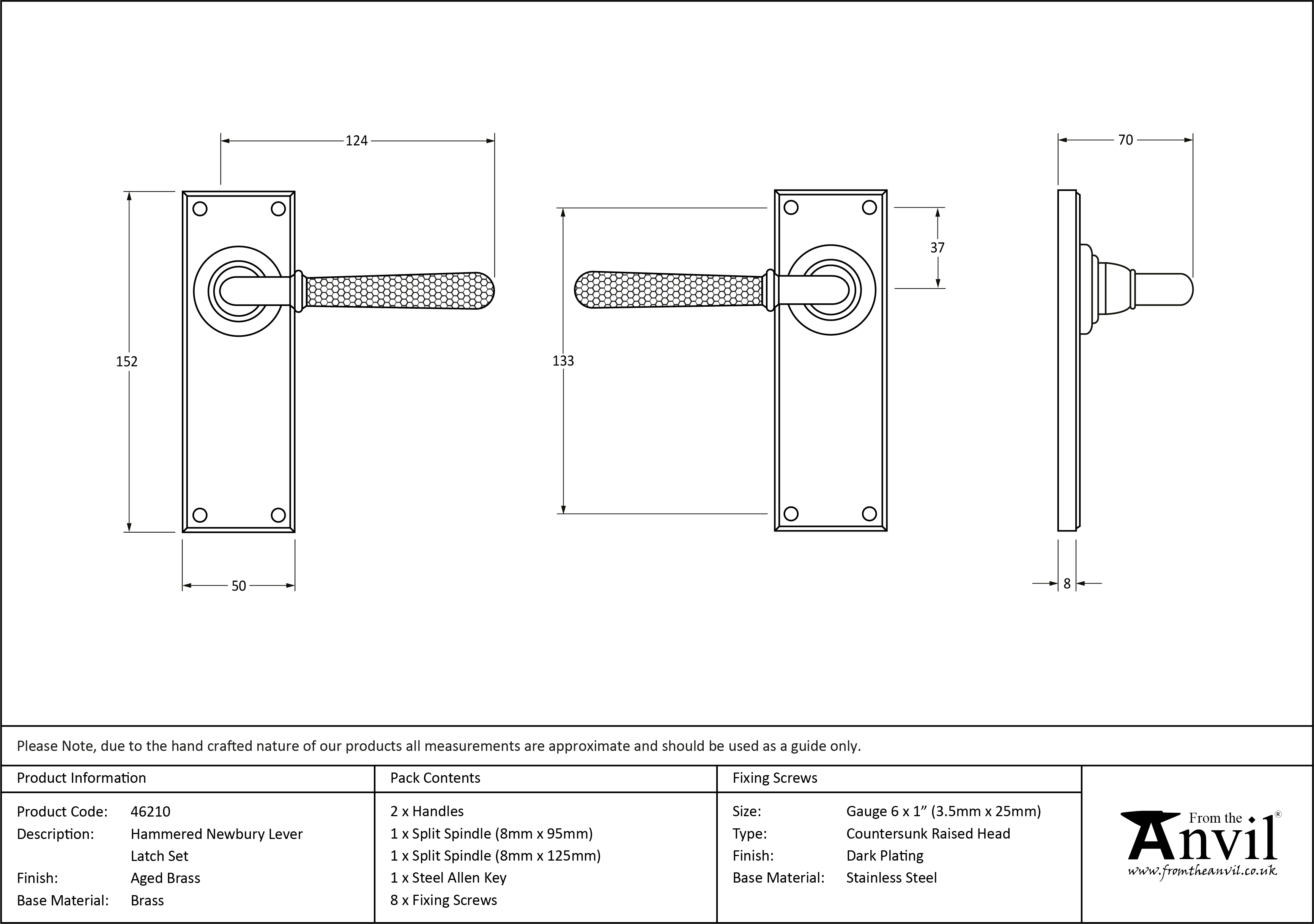 Newbury Lever Latch Set