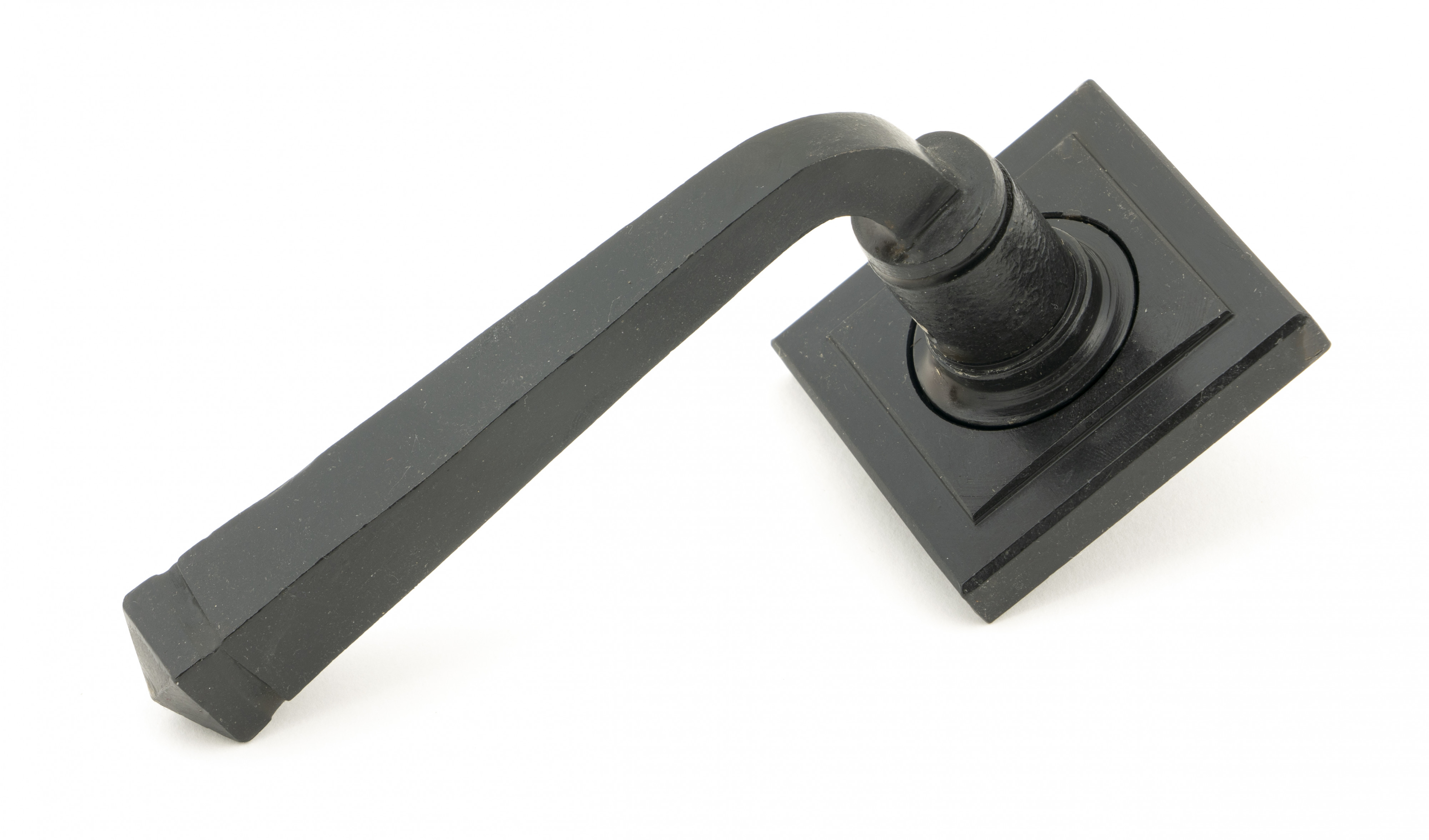 External Avon Round Lever on Square Rose Set - Unsprung