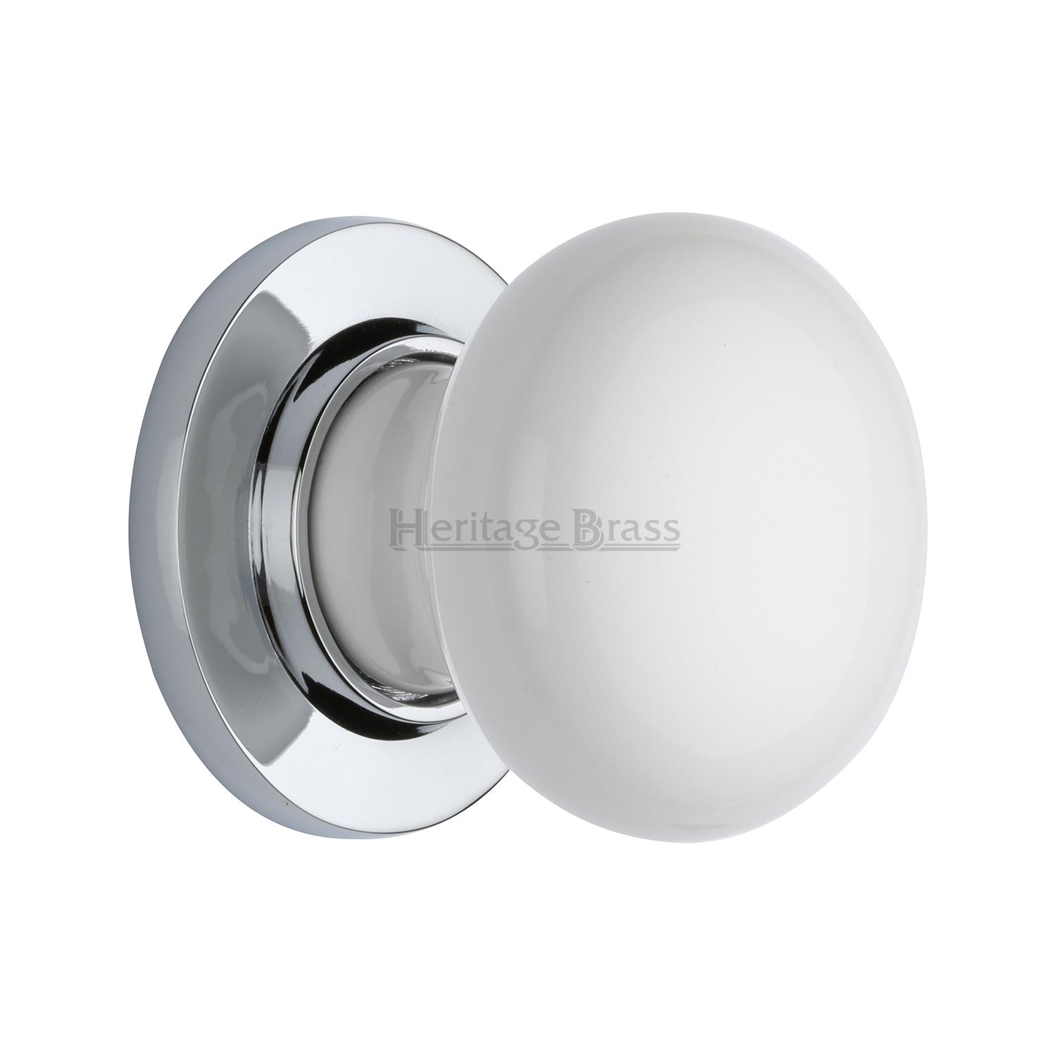 White Knob with Base