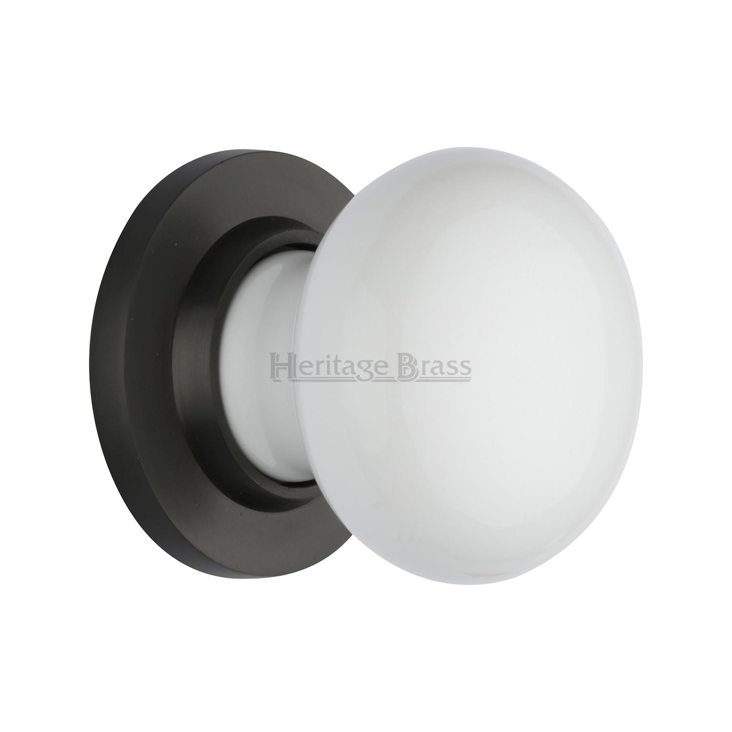 White Knob with Base
