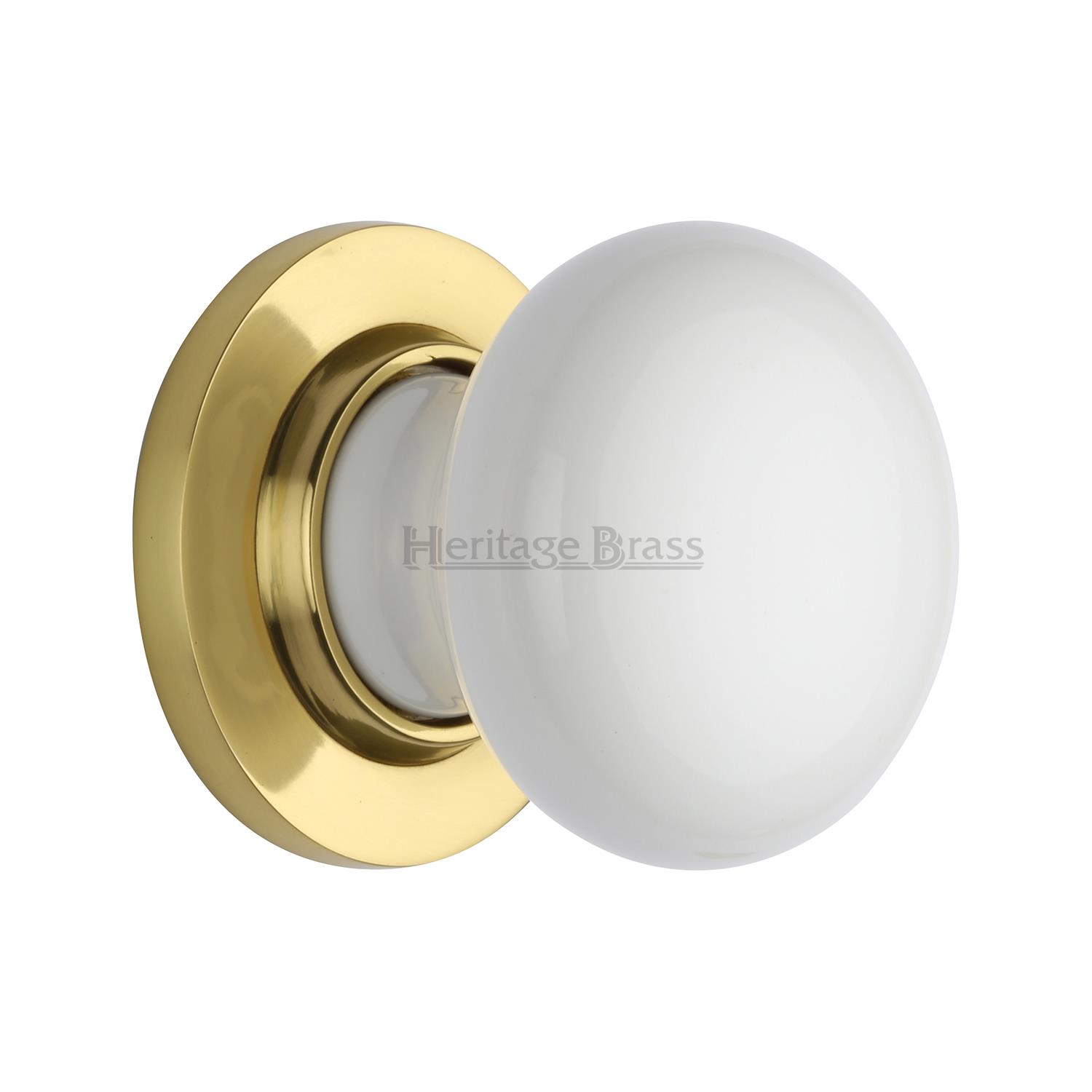 White Knob with Base