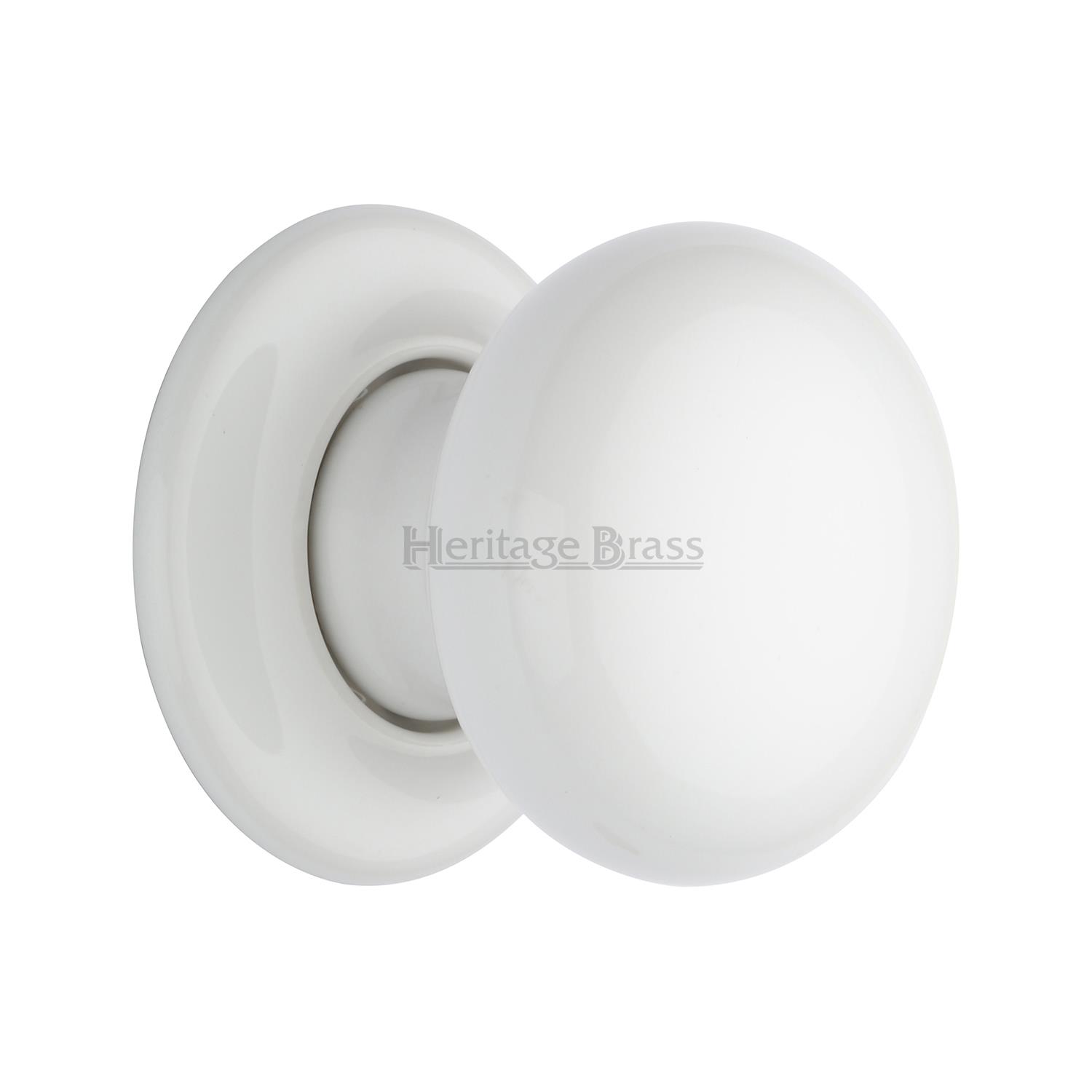 White Knob with Base