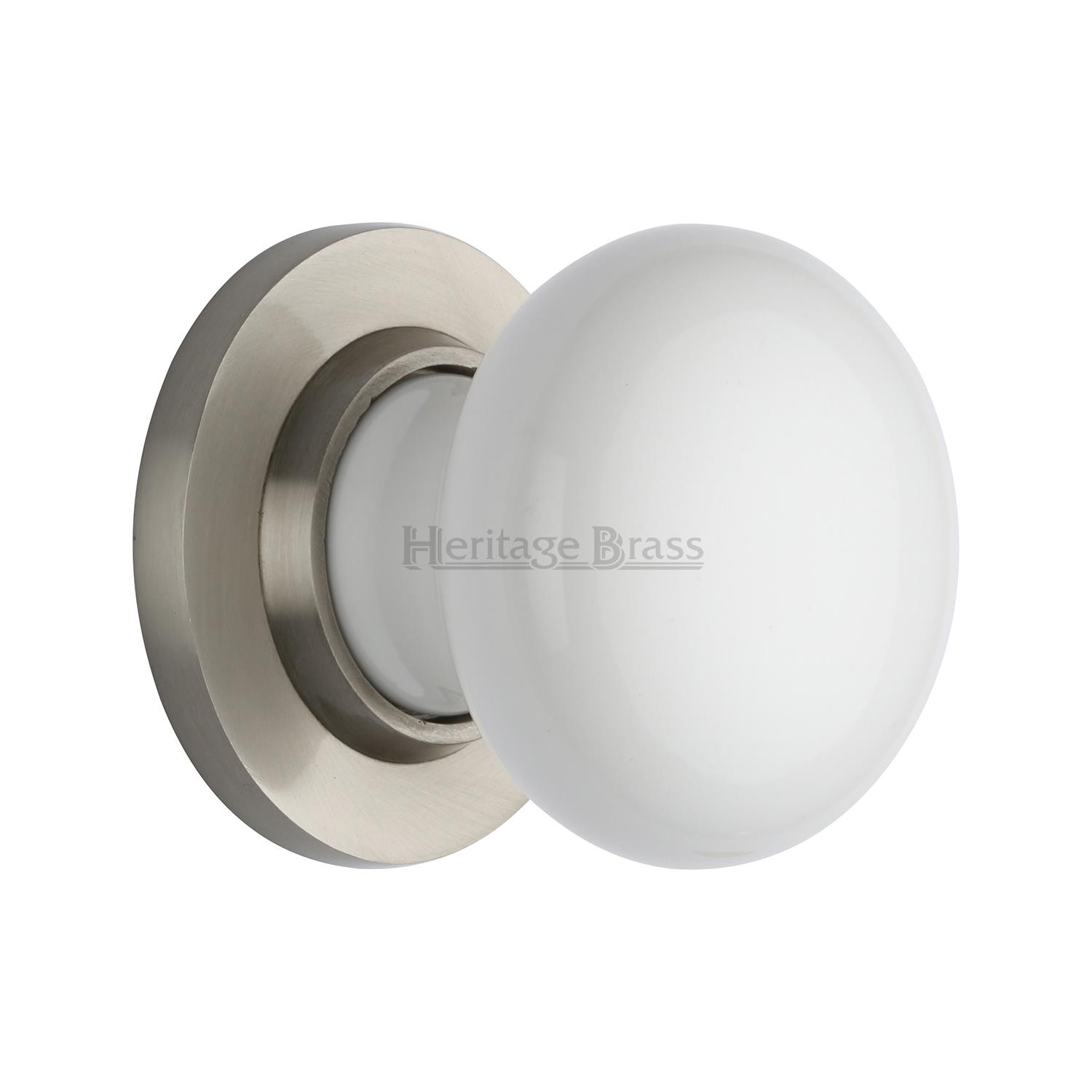 White Knob with Base