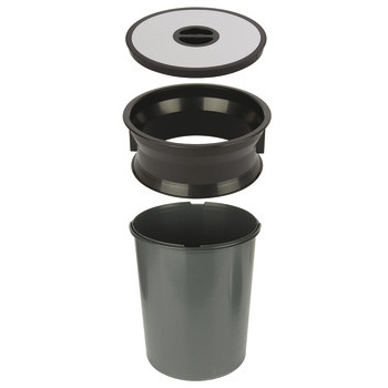 Work Top Inset Bins Worktop Waste Bin for Mounting in Ø 276 mm Hole - 1 x 13L Bin - SWS ...