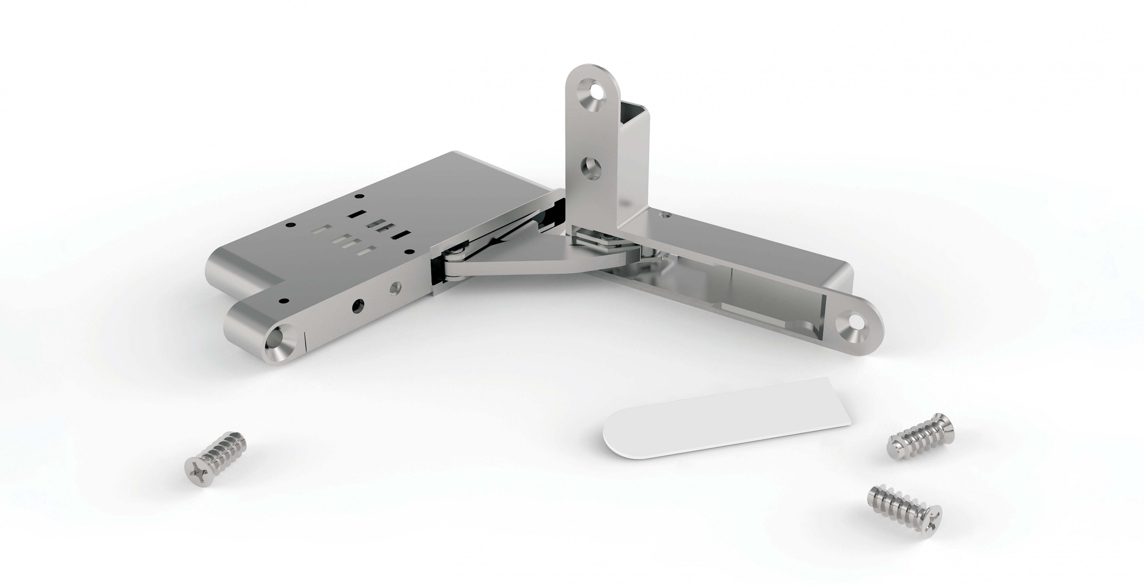 DS30 Invisible Soft Closing Hinge - Nickel Silver - Handed - SWS Hardware