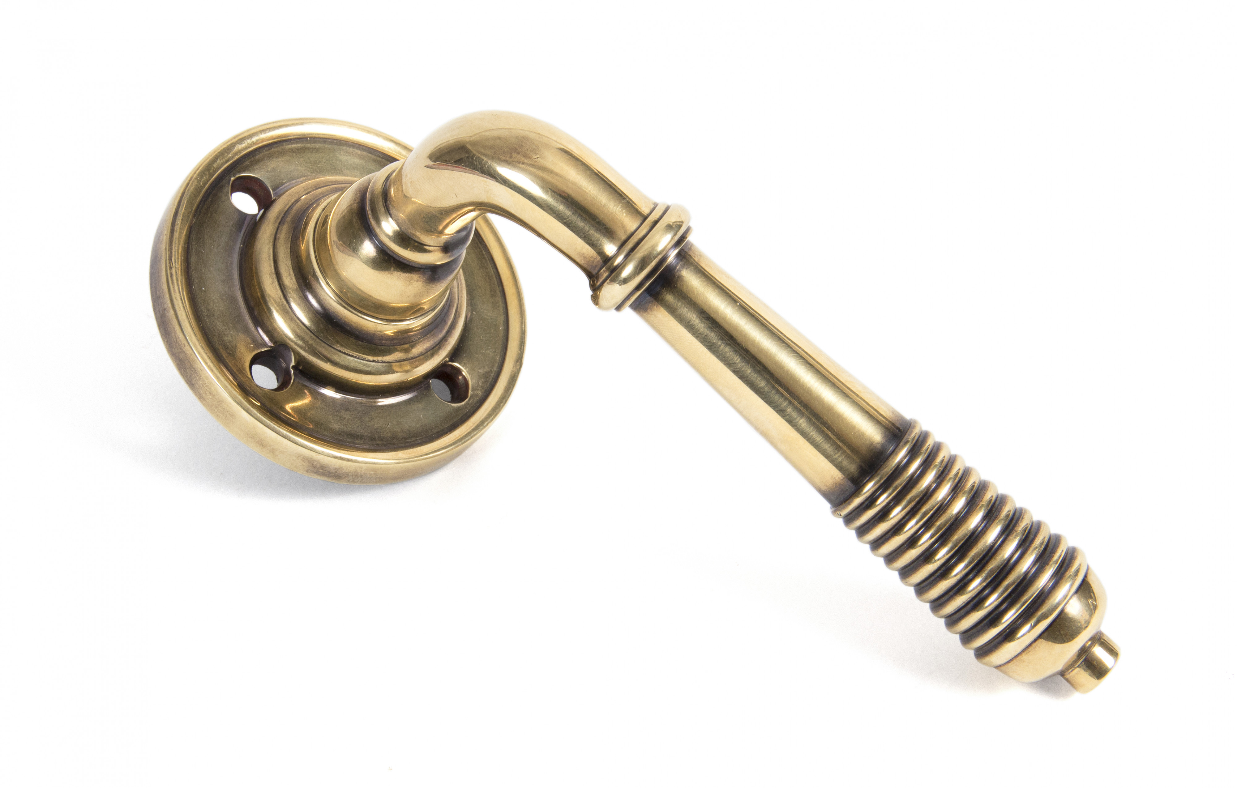 Reeded Lever on Rose Set - Unsprung