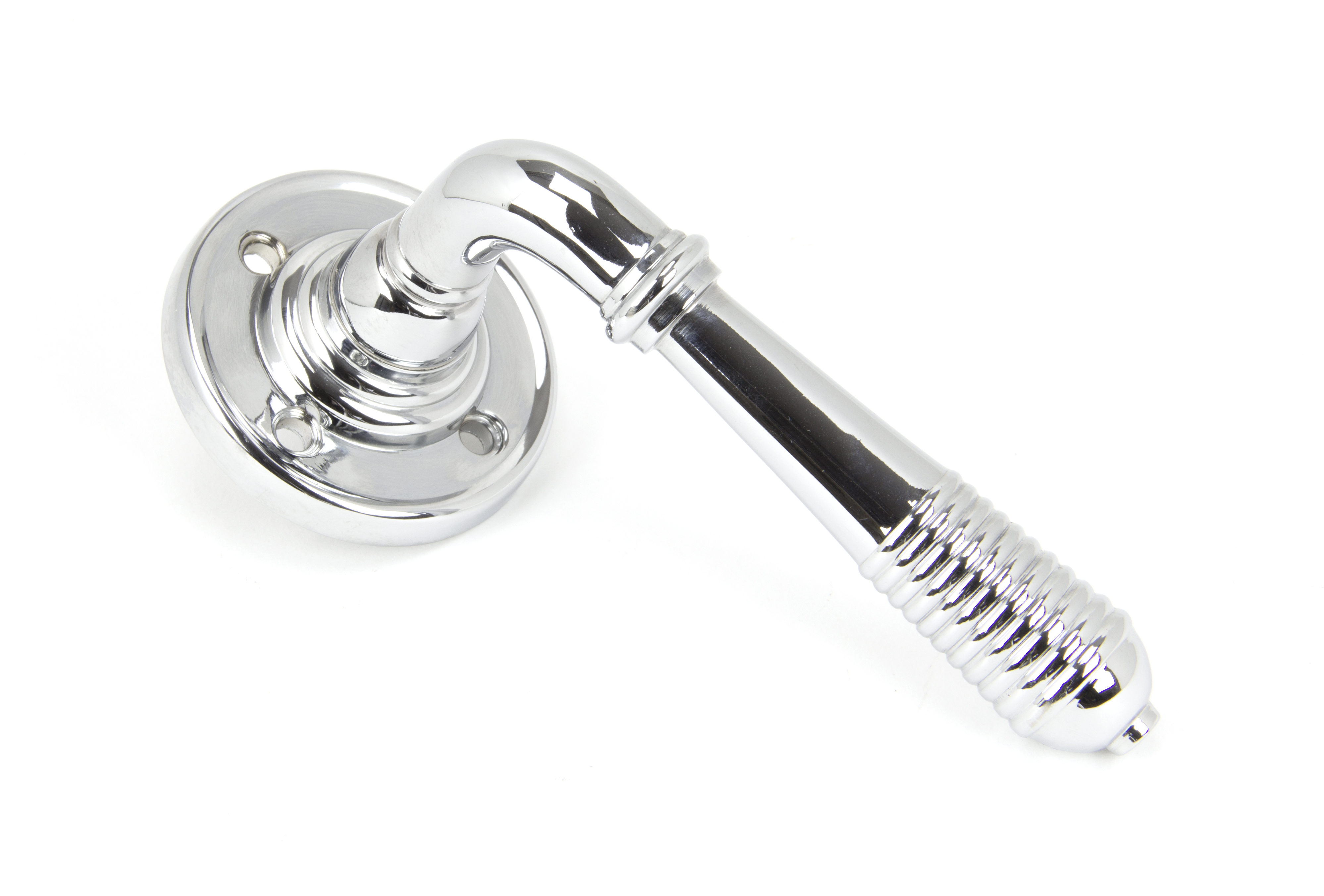 Reeded Lever on Rose Set - Unsprung