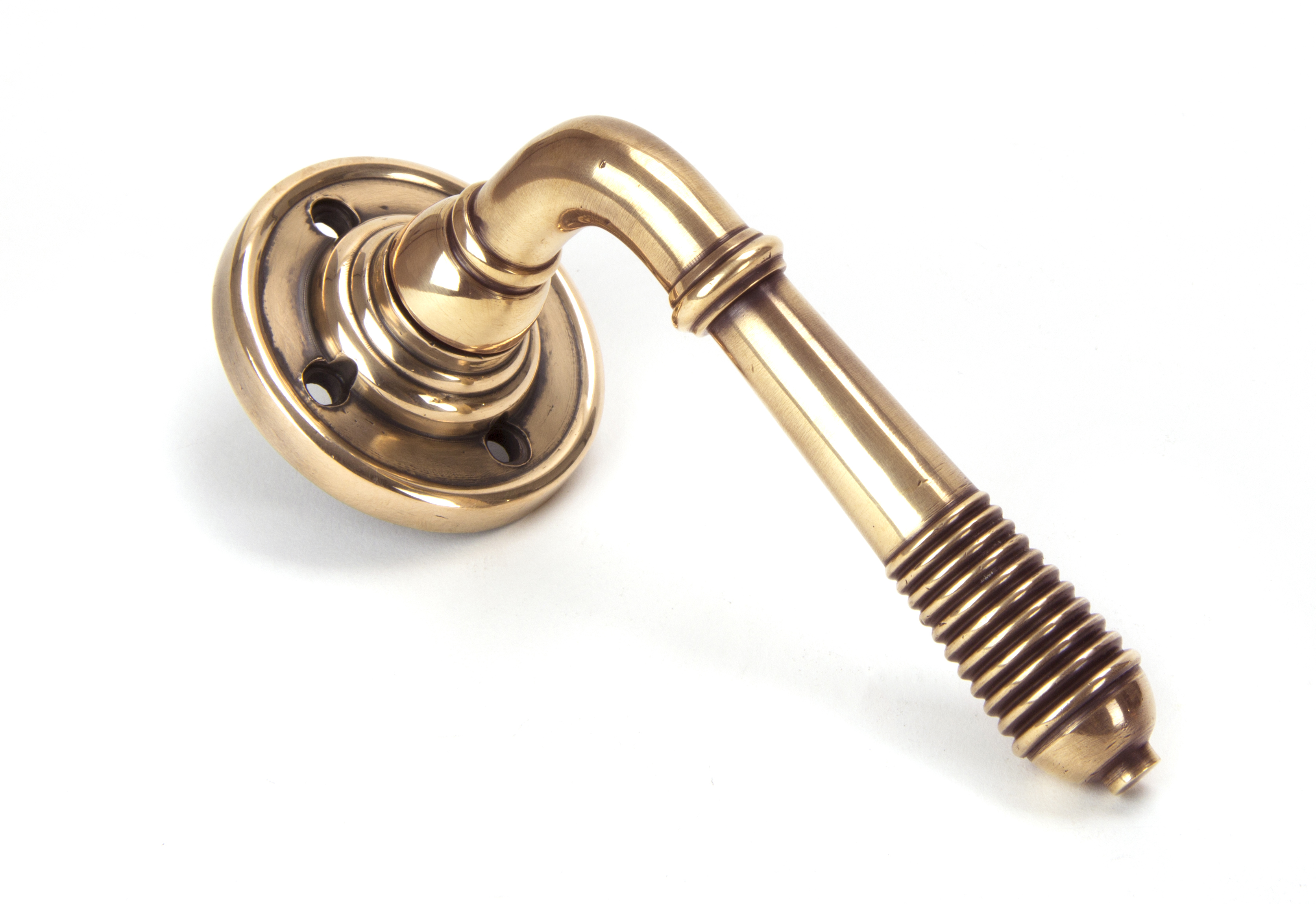 Reeded Lever on Rose Set - Unsprung