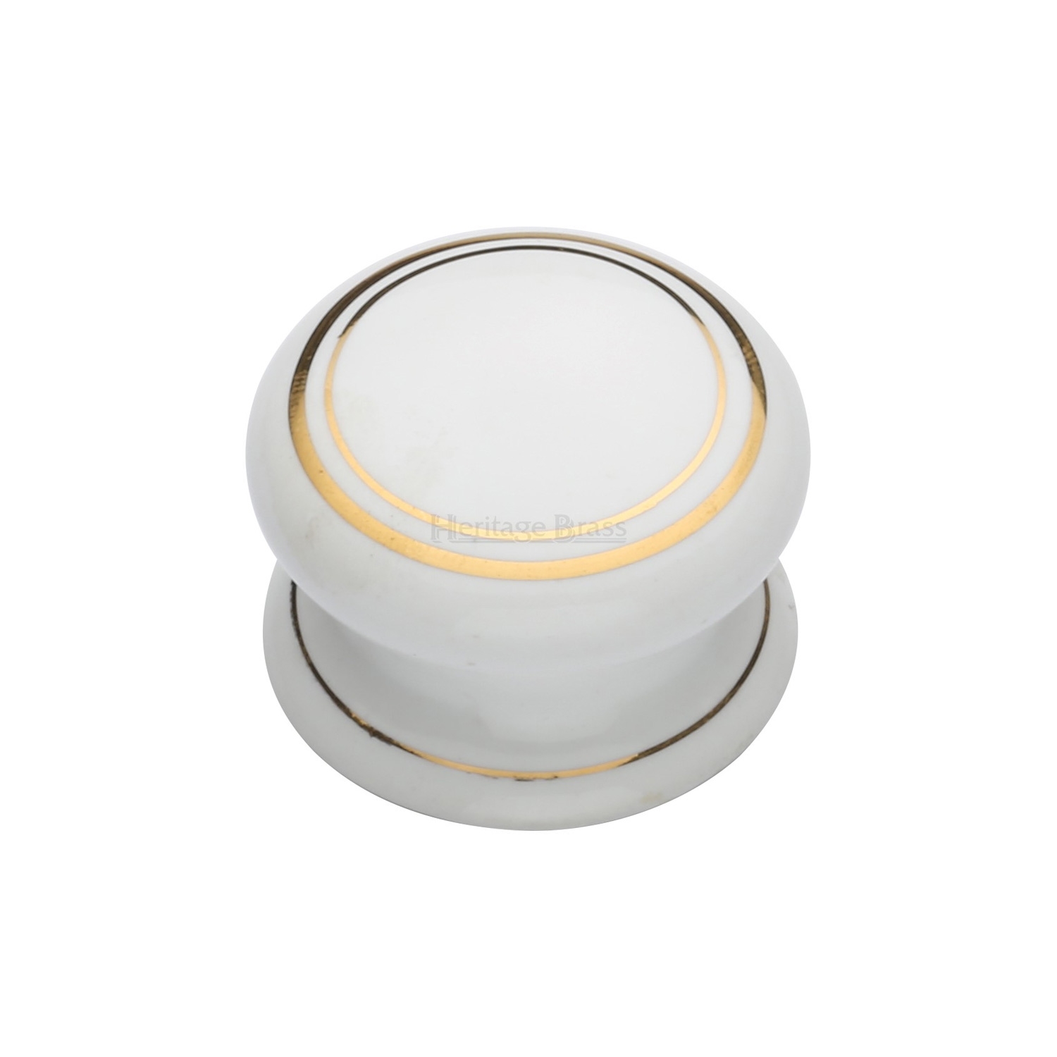 Cabinet Knob Gold Line 32mm with Porcelain Base