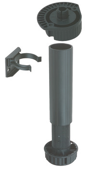 Adjustable Plinth Foot, Set, for Plinth Height 100 mm, Dowel Fixing