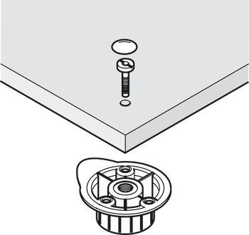 Cover Cap, to Conceal Screw for Plinth Foot
